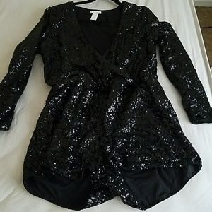 H&M black sequin jumper Size 16